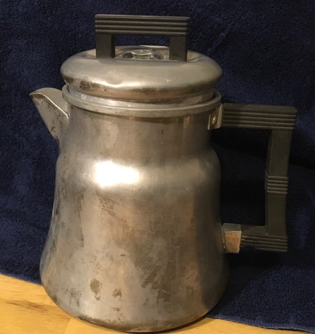Vintage WearEver Aluminum No. X3006 Stove Top Percolator Coffee Pot