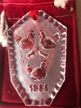 1986 Waterford Crystal  Ornament 12 Days Christmas 3 French Hens - $45.84