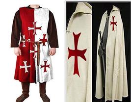 Medieval Viking Renaissance White/Red Color Tunic/Cloak for Armor Reenactment 