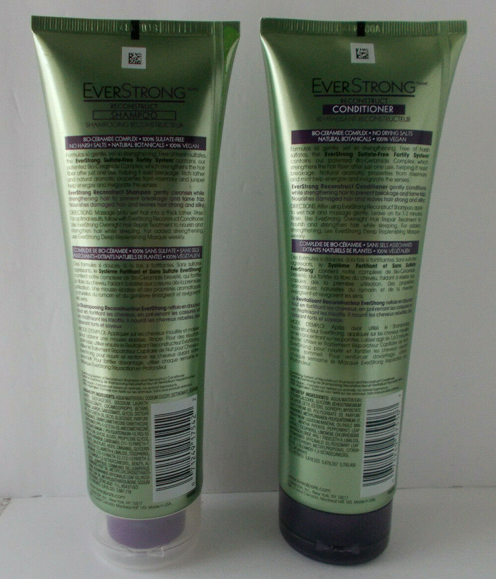 Lot 2 L'Oreal Everstrong Rosemary Mint Shampoo & Conditioner Sulfate