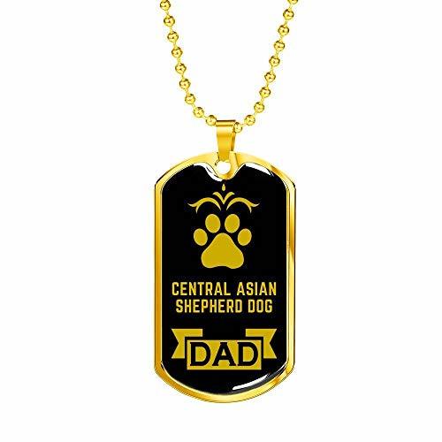 Dog Lover Gift Central Asian Shepherd Dog Dad Dog Necklace Stainless Steel or 18