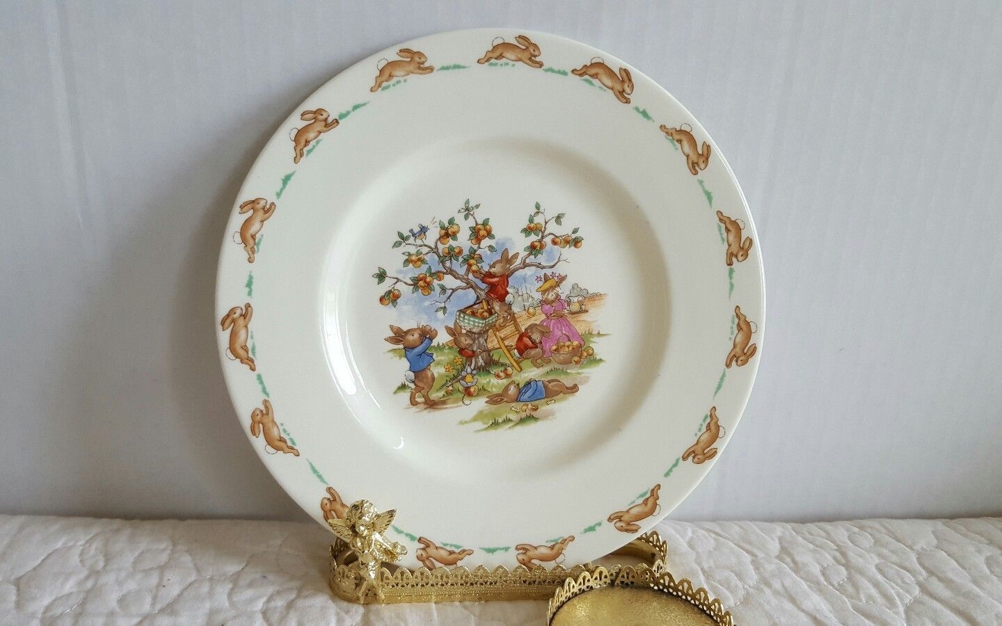 Primary image for Cute Vintage Royal Doulton Bunnykins Decorate Collectible Plate 7 3/4 inch