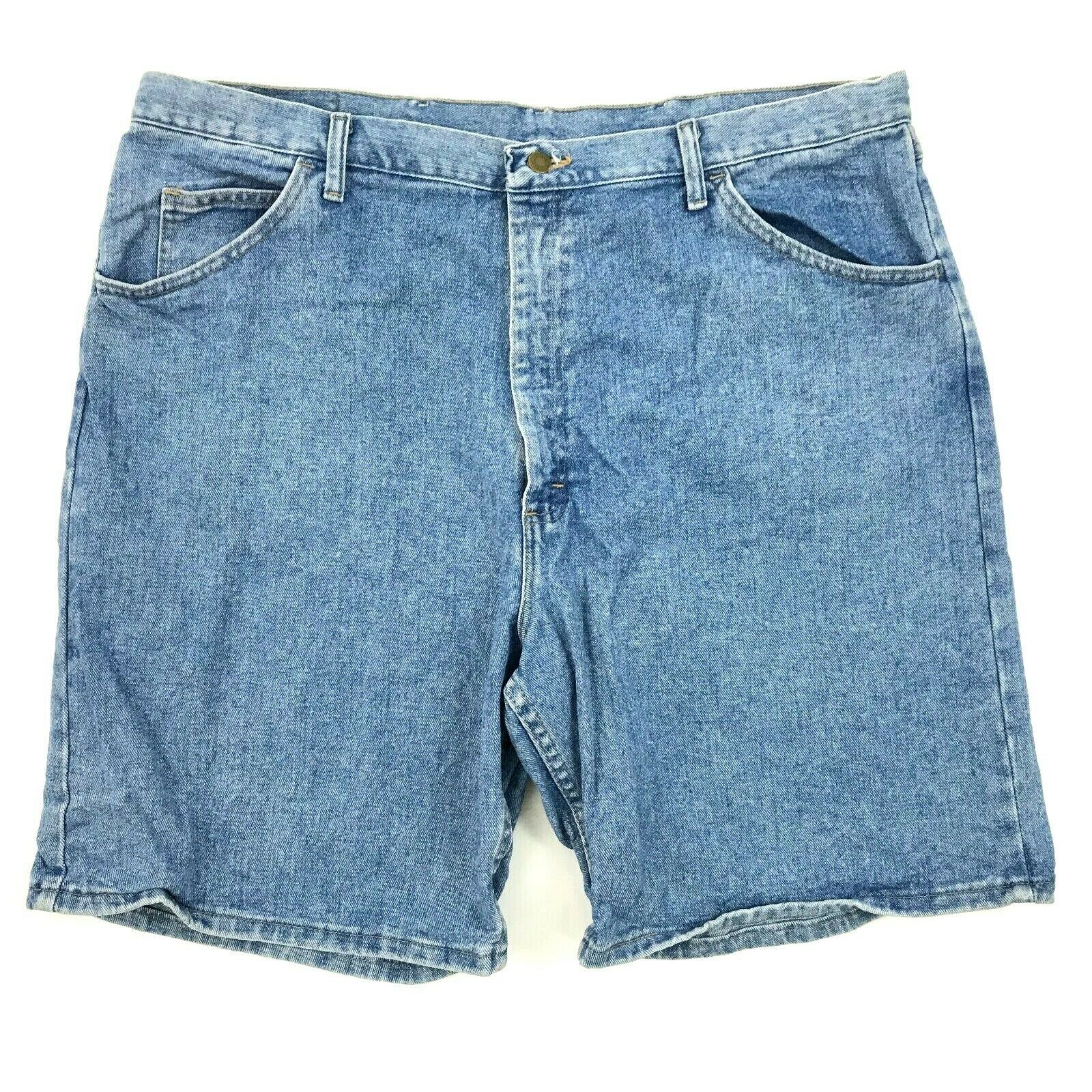 Wrangler Jean Short Relaxed Fit Size 42 Mens Baggy Blue Denim Shorts ...
