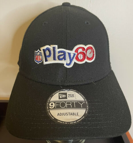 NFL Play 60 New Era Strapback Hat Black Adjustable 9forty