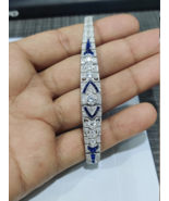 12Ct Round Cut Lab Created Diamond Vintage Tennis Bracelet 14K White Gol... - $327.24