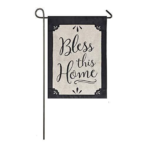 Primary image for Meadow Creek Bless This Home Decorative Burlap Garden Flag-2 Sided, 12.5" x 18"