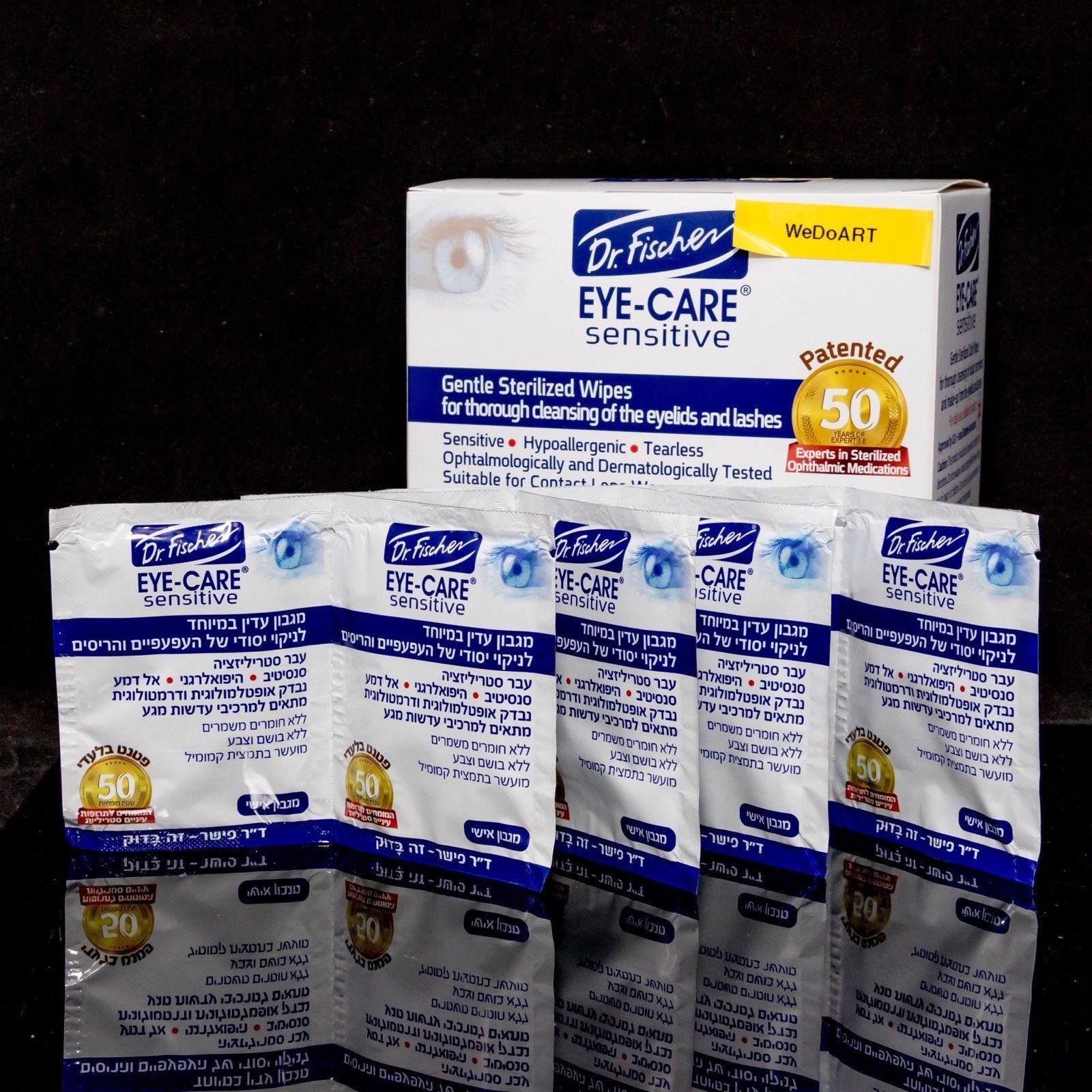 EYECARE SENSITIVE Sterilized Wips by Dr. Fischer 40 personal wipes