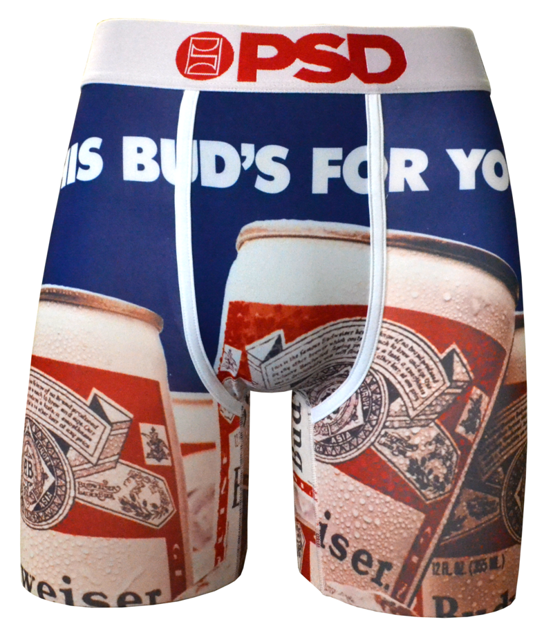 PSD Underwear This Ones For You Budweiser Beer Alcohol Men Boxer Briefs