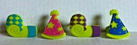 Bakery Crafts Plastic Cupcake Rings Toppers New Lot of 6 &quot;Birthday Décor... - $6.99
