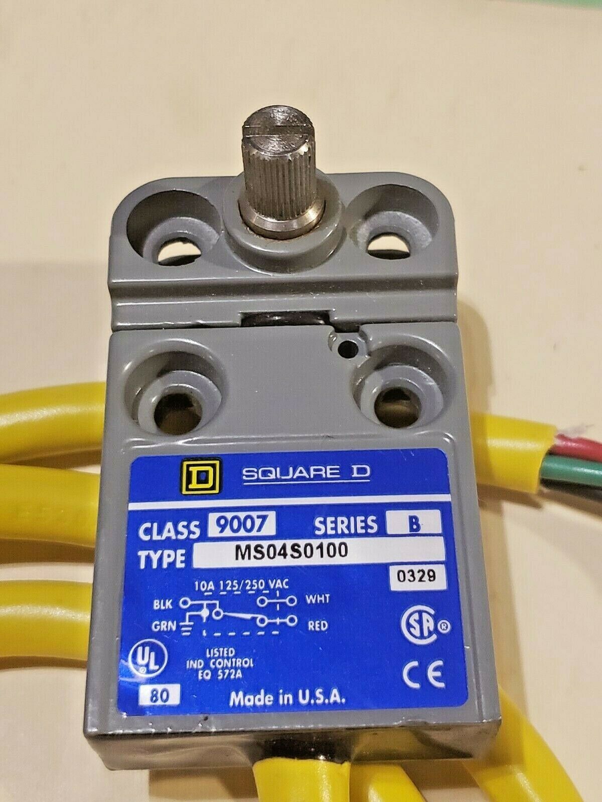 NEW! New Square D 9007-MS04S0100 Compact Enclosed Limit Switch Series B ...