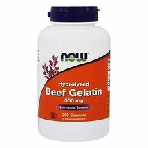 NOW Foods - Beef Gelatin 550 mg. - 200 Capsules - $16.34