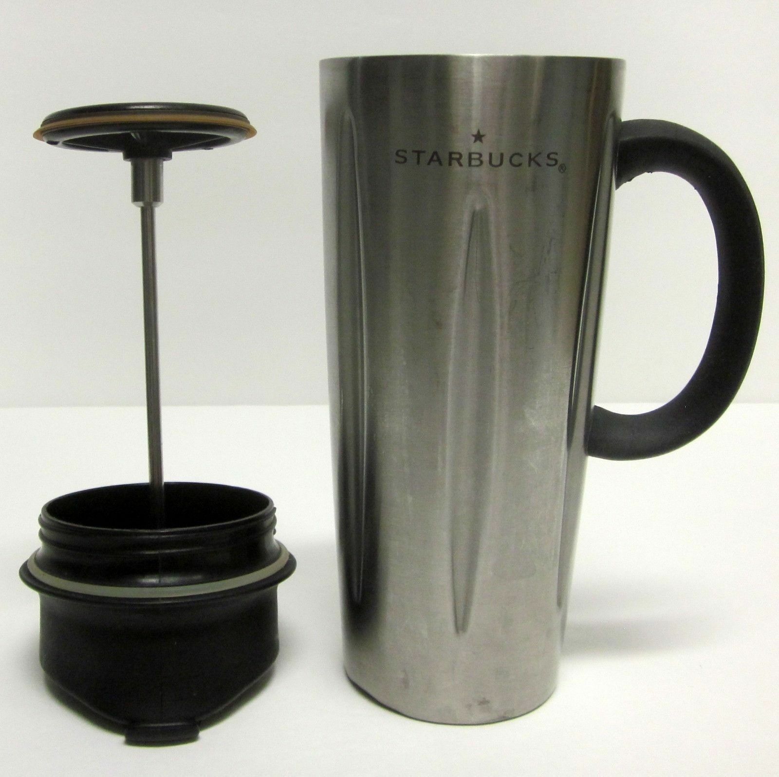 STARBUCKS COFFEE COMPANY 2003 BARISTA 16 oz STAINLESS STEEL PRESS