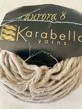 Karabella Aurora 8 Worsted Weight 100% Merino Wool yarn color Tan - $5.03