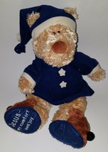 Zeb Parable Brown Teddy Bear Plush Lovey 16" Stuffed Animal Blue PJs GUND Jesus - $29.65
