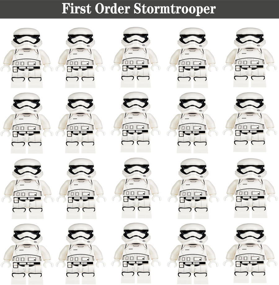 Star War First Order White Stormtrooper Army Set 20 Minifigures Lot
