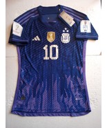 Lionel Messi Argentina 2022 World Cup Champions 3 Star Match Away Soccer... - $130.00