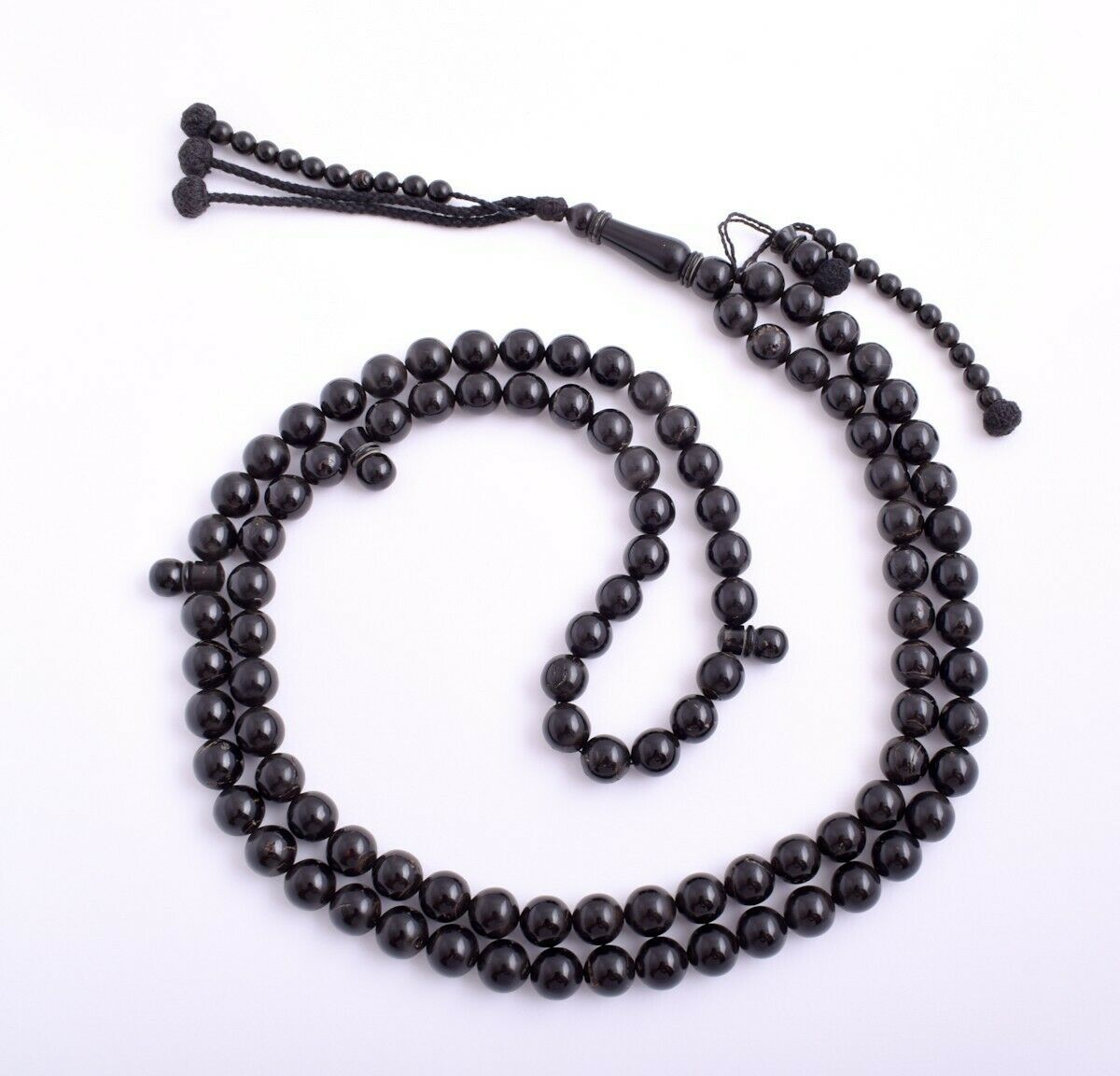 Prayer Beads-Black Coral-Yusr komboloi-Tasbih- Masbaha-Worry Bads-100 ...