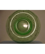 Depression Green etched glass grape pattern consold bowl. - $25.00
