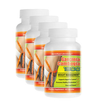 4 Pack PURE Garcinia Cambogia Extract Natural Weight Loss 60% HCA Diet B... - $17.57