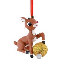 Department 56 Rudolph the Red-Nosed Reindeer Glitter Ornament, 2.5 inch - $15.00