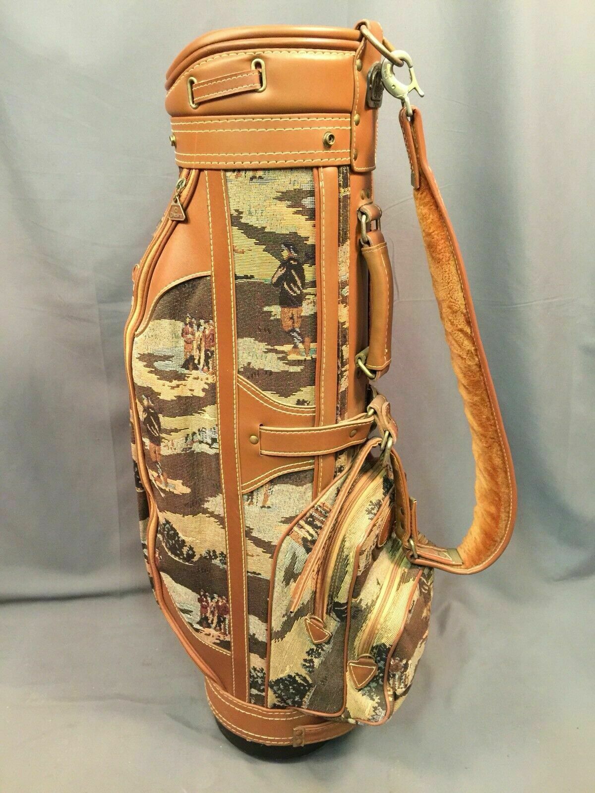 Daiwa Coach Collection Vintage Golf Bag Cart Tapestry Design Travel