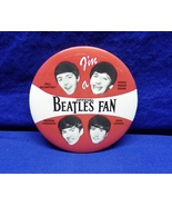 Vintage &quot;I&#39;m a Official Beatles Fan&quot; Pinback 3.5&quot;  - $19.95