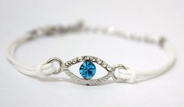 EVIL EYE White String Charm Bracelet - Fashion Charm Jewelry Bangle Cuff Wristba - $4.94