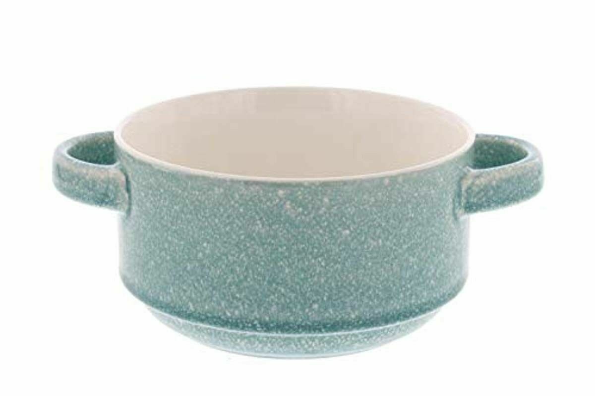 6 Pcs Gourmet Basics by Mikasa Emma Stackable Soup Bowls Double Handle