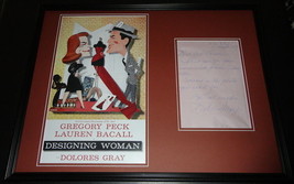 Dolores Gray Signed Framed Handwritten Letter & Designing Woman Poster Display image 1