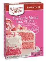 Duncan Hines Pink Velvet. Signature Cake Mix, Pink Velvet, 15.25 Ounce - $6.99