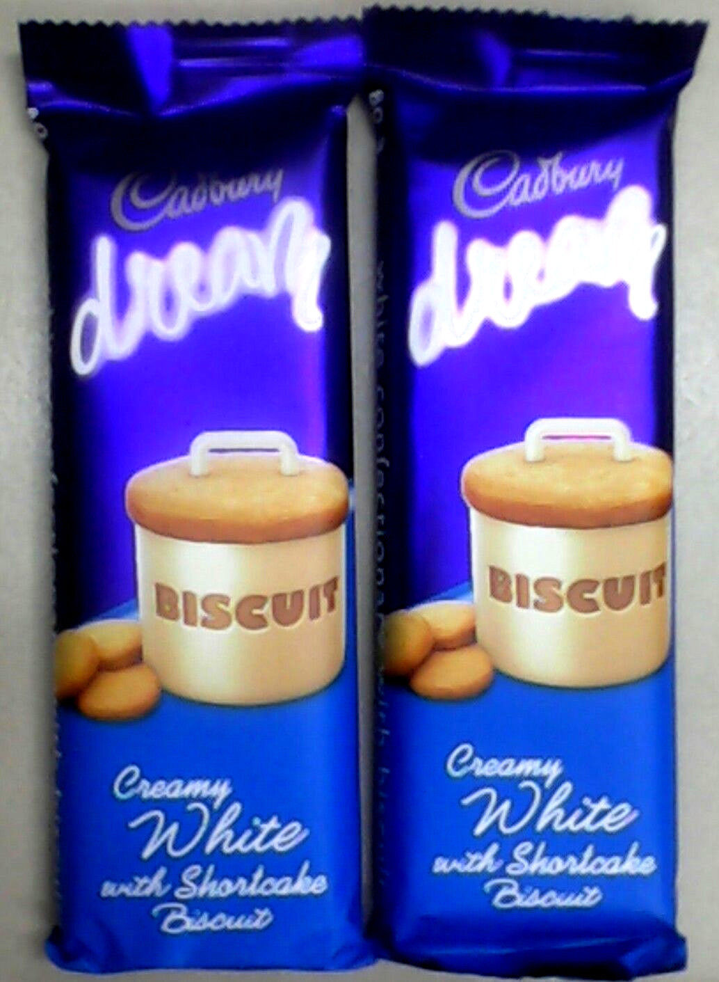 Cadbury Dairy Milk Bars Dream, Creamy White with Shortcake Biscuit 80g