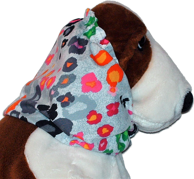 Brightly Colored Leopard Cotton Dog Snood by Howlin Hounds Size Puppy ...