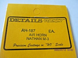 Details West # AH-187 Air Horn Nathan M-3. HO Scale image 4