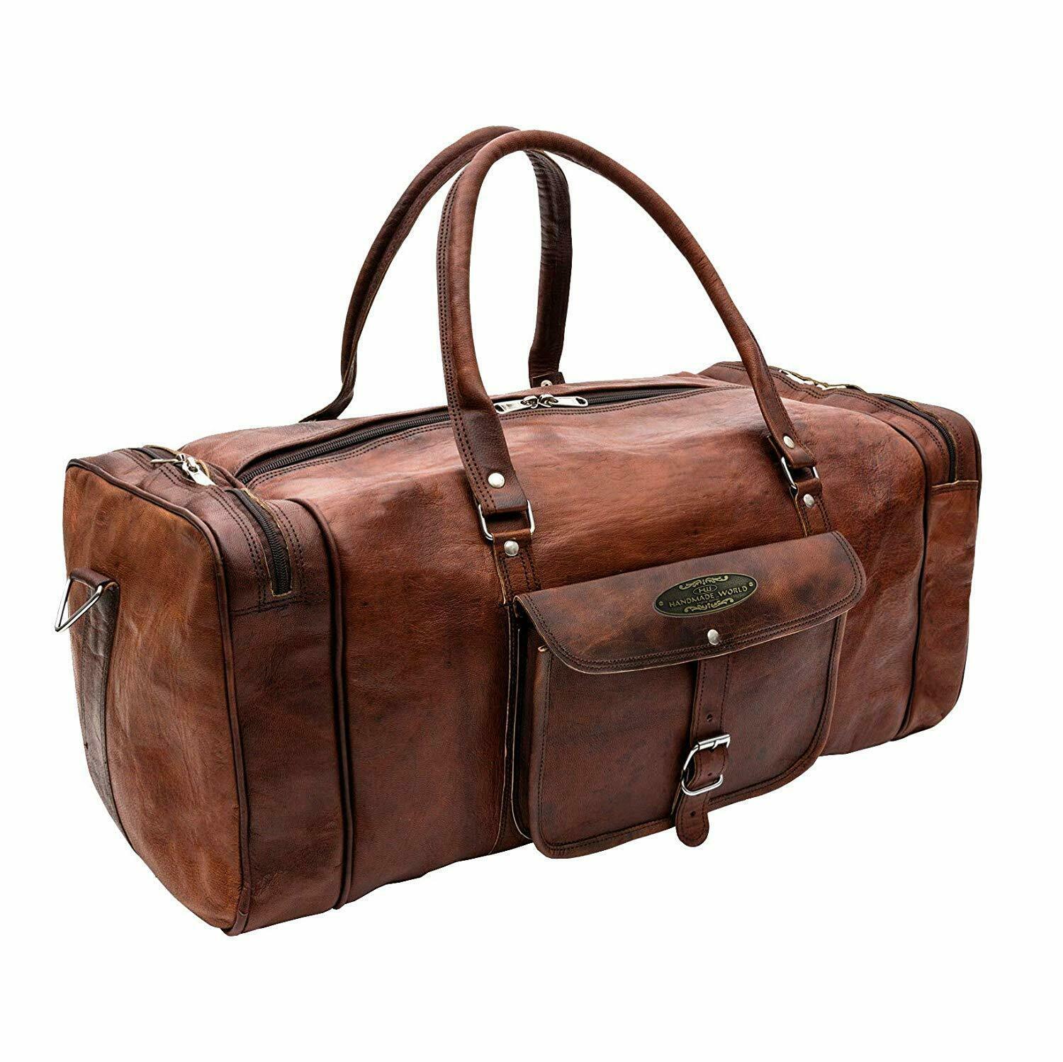 Handmade Leather Travel Bag For Women Overnight Weekender Duffel Gym Sports bag - Women&#39;s Bags ...