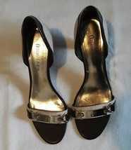 Vintage Etienne Aigner Beige and Brown "Victory"  Open Toe Heels Size 8  - $60.00