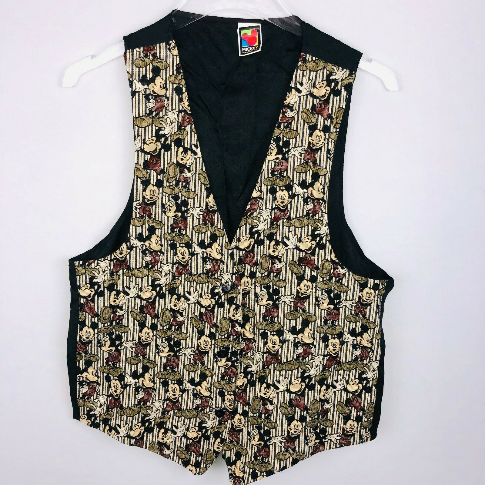 Vintage Mickey Unlimited Disney Mouse Waistcoat Vest One Size ...
