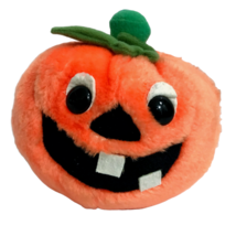 Dakin Halloween Pumpkin Plush 1982 Orange Jack O Lantern Smiling 6&quot; Stuf... - $20.84