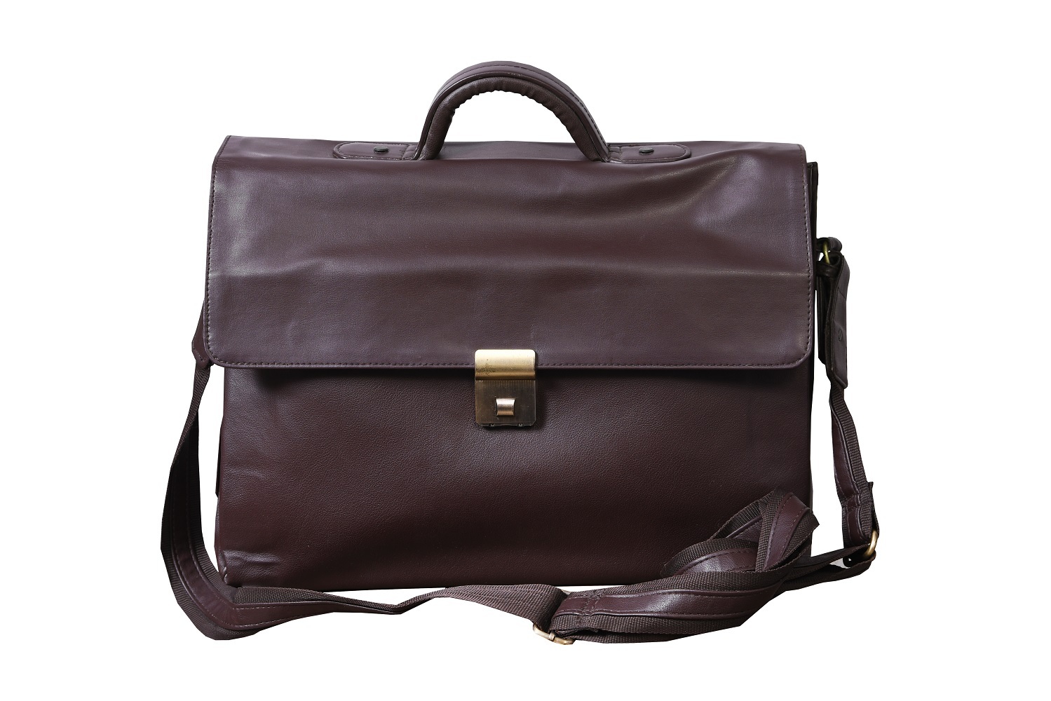 Laptop Cross Body Bag, Brown Leather Bag, Unisex Messenger Padlock Travel Bag,