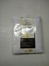 Mainstays Solid Arctic White Fabric Tablecloth 60 x 84" Rectangle NEW - $11.11