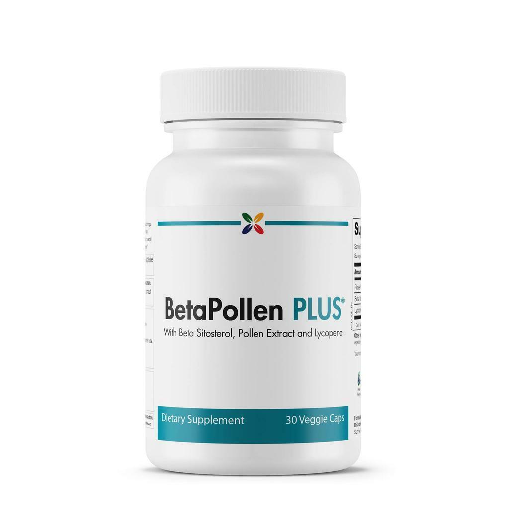 BetaPollen PLUS Prostate Support with Beta Sitosterol, Lycopene and Pollen.