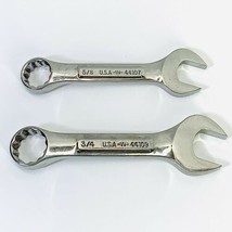 Craftsman Stubby Short Combination Wrench 3/4" 44109 & 5/8" 44107 USA Lot of 2 - $18.97