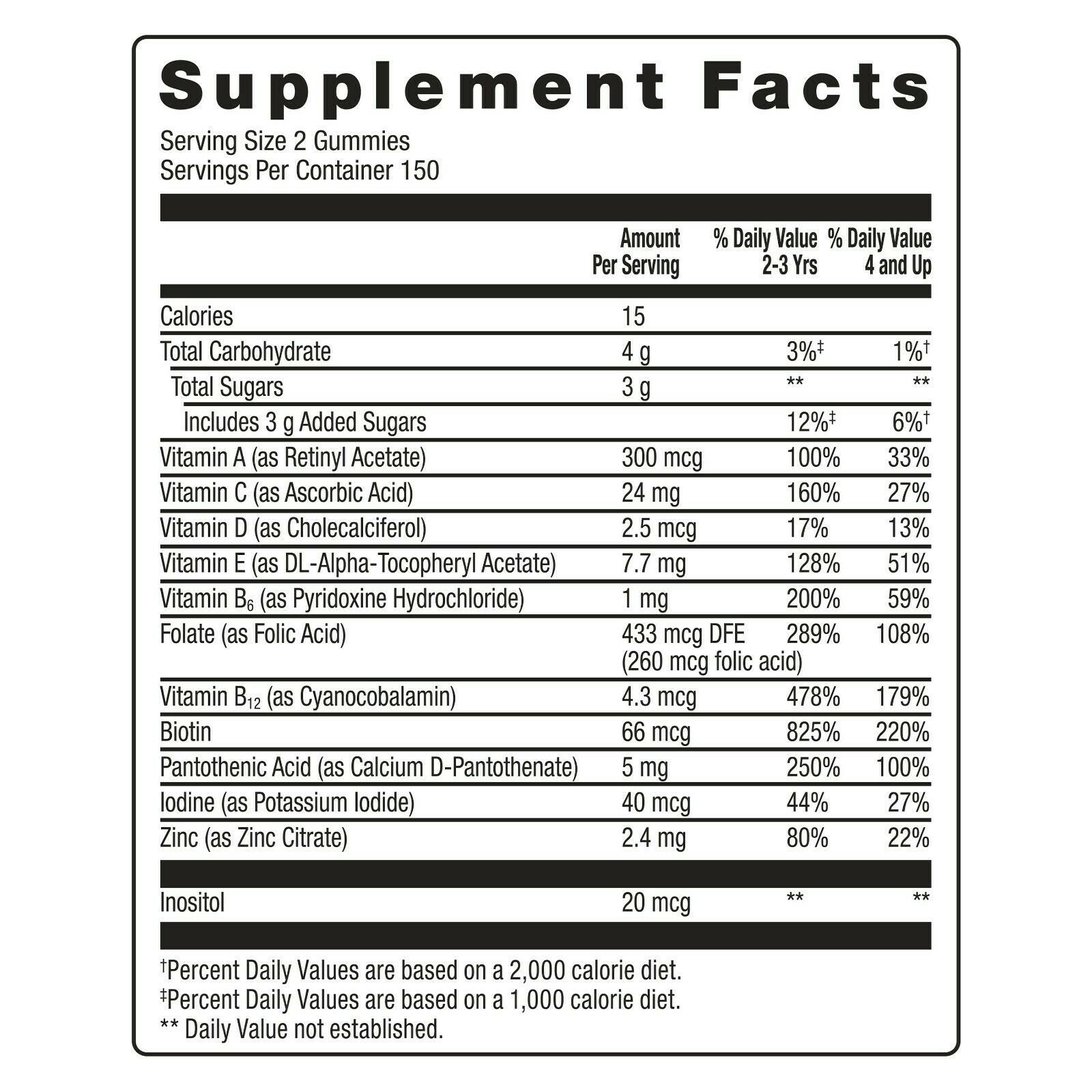 Equate Kid's Multivitamin Vegetarian Gummies Value Size, 300 count ...