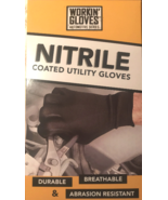 2 PAIRS Reusable Breathable Automotive Utility Nitrile Coated Working Gl... - $5.75