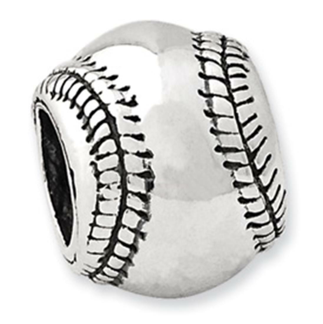 Sterling Silver Reflections Baseball Bead (4mm Diameter Hole)