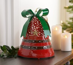 Kringle Express Oversized Illuminated Metal Bell in Red - $58.19