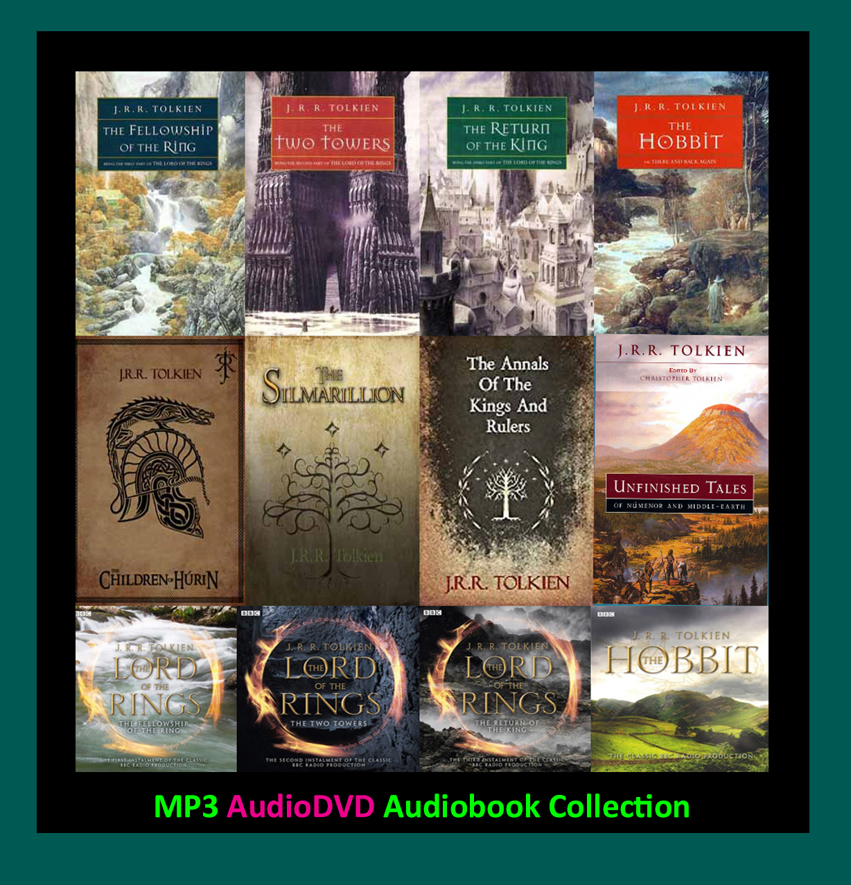 The LORD OF THE RINGS Series By JRR Tolkien (12 Audiobook Collection AudioDVD™) Audiobooks