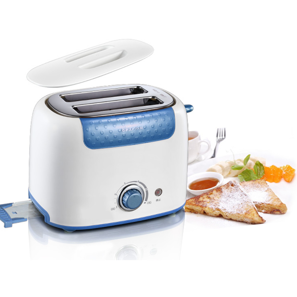 2Slice Bread Sandwich Toaster Stainless Steel Kitchen Baking Breakfast