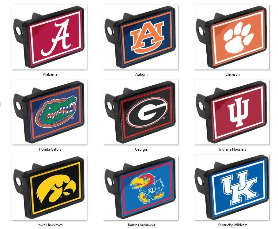 North Carolina Tarheels Brushed Metal Trailer Hitch Cover with NCAA Chrome Metal Logo