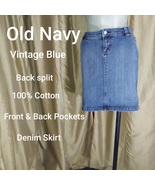 Old Navy vintage blue with pockets skirt size 12  - $12.00