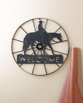 COWBOY WELCOME WHEEL SIGN - $46.00
